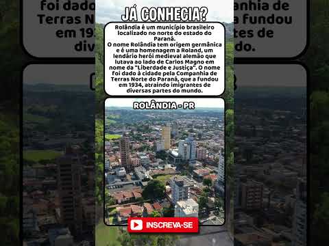 Conheça a cidade de Rolândia, no Paraná.  #brasil
