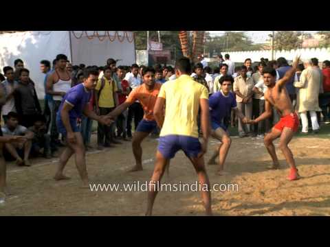 Delhi boys play rough Kabaddi match