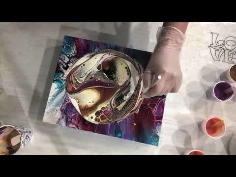 #232. How to pour a large box top with the SheleeArt pouring medium. /sheleeart technique /flip/cup