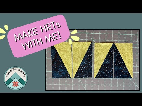 Half Rectangle Triangle (HRT) step by step tutorial. Clear, simple instructions for this quilt block