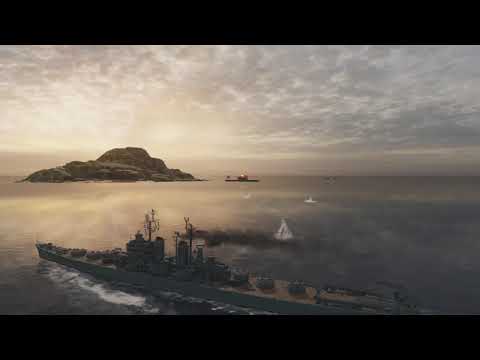 World of Warships PTS 0.10.2 Worcester AA visual effect test