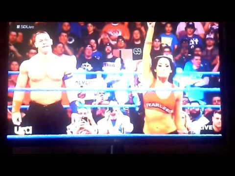 WWE John Cena & Nikki Bella VS James Ellsworth & Carmella
