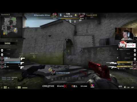 CS:GO - tiziaN Amazing Wallbang vs Team AGG @ BlasterX INETKOX League