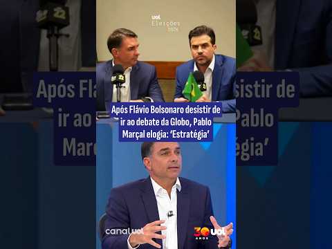 Flávio Bolsonaro desiste de ir ao debate da Globo e Pablo Marçal elogia: ‘Estratégia’