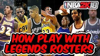 NBA 2K18 HOW TO PLAY WITH LEGEND TEAMS IN MYLEAGUE