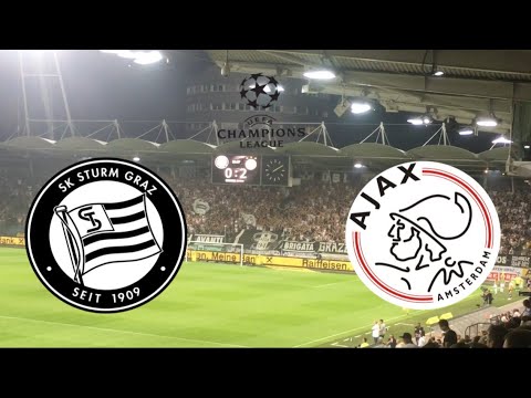 SK Sturm Graz - Ajax Amsterdam| Ajax Fans | Choreo Sturm| Champions League Qulaifikation