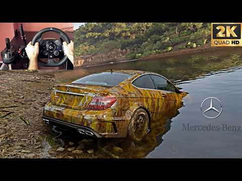 Rebuilding Mercedes-Benz C 63 AMG Black Series | Forza Horizon 5 | Steering Wheel Gameplay