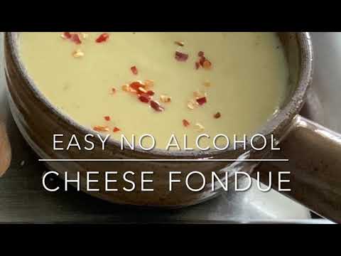 EASY PEASY CHEESE FONDUE Without Alcohol