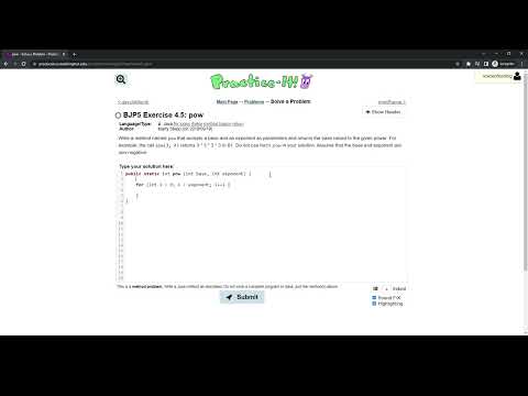 Exercise 4 5 Pow Java Tutorial Practice It