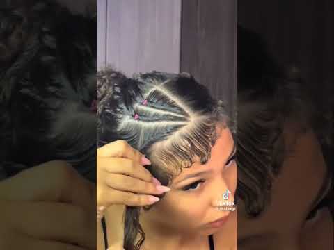 penteado com liguinhas 😮‍💨 #amovcs #penteados #liguinhas #amovcs #cabelocacheado #amovcs