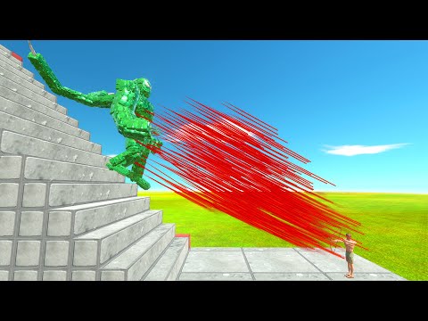 God Archer vs Mecha Units on the Wobbly Ladder | Animal Revolt Battle Simulator