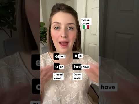 Open and closed vowels in Italian #shorts