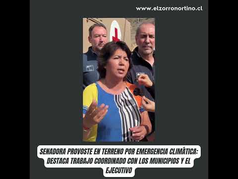 Provoste en terreno por emergencia climática: destaca trabajo coordinado con municipios y Ejecutivo