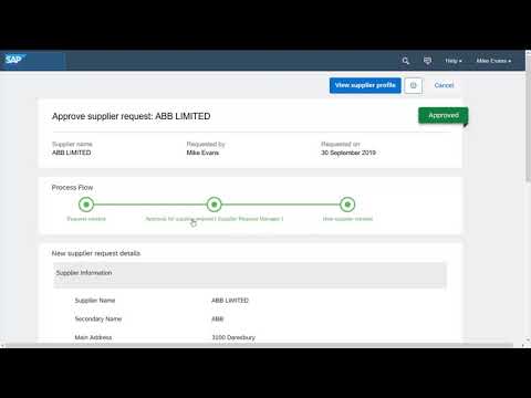 SAP Ariba Supplier Lifecycle and Performance Management Demo