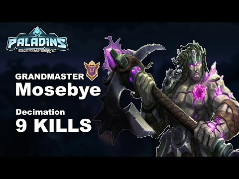 Mosebye Terminus 9 KILLS!! Paladins GM (TOP 29) Ranked Gameplay 1440p High Quality Video