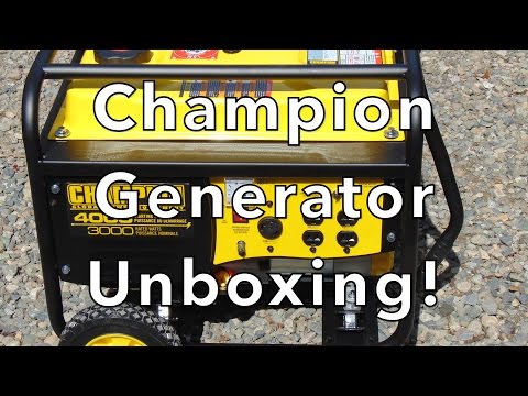 Champion 4000 Generator Unboxing Model 100190