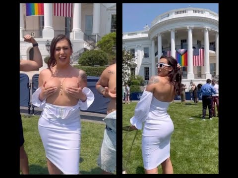Caught On Camera Trans Model Goes Topless At White House Party