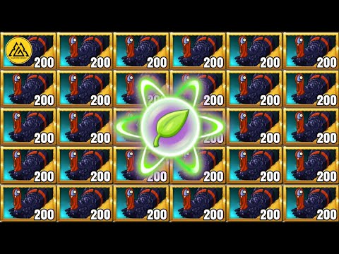 Hard Challenge !! Every Plant With 3 Power Up Vs 200 Turkey Chicken Zombies