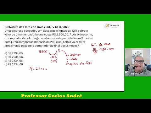 Uma empresa concedeu um desconto simples de 12% sobre o valor de uma mercadoria que custa R$