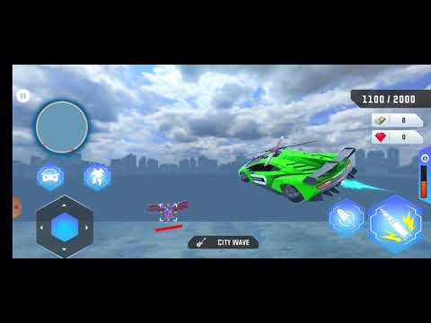 Flying Police Helicopter Car Transform Robot Games