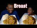 GOAT MEAT BREAST ASMR WHEAT FUFU AND PEANUT SOUP AFRICAN FOOD MUKBANG | EYES CLOSED CHALLENGE