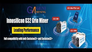 Innosilicon G32-500 Cuckatoo31+ | 100GPS Grin Miner Performance Test Free Shipping [Updated 2020]