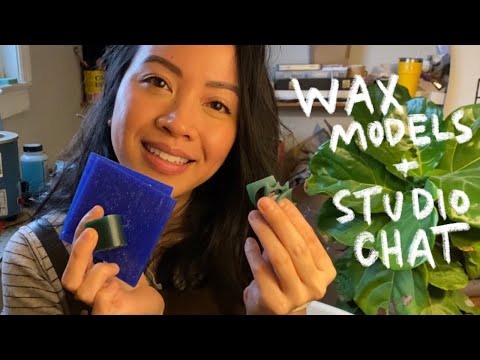 In my studio carving wax for self-defense rings // studio chat about wax technique and metal casting