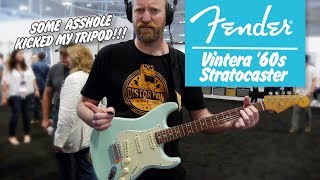 Video thumbnail for Fender Vintera '60s Stratocaster - SOME ONE KICKED MY TRIPOD - Summer NAMM 2019 by 60 Cycle Hum