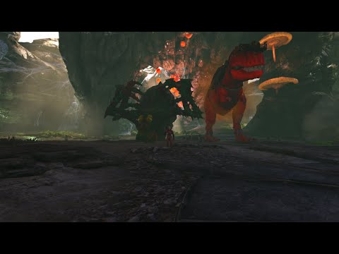 Defeating the Alpha Broodmother With a Alpha Rex and his Rex Army - Ark Survival Evolved The Island