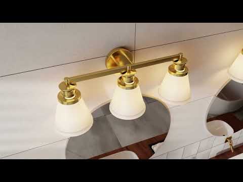 Keever Dimmable Vanity Light with Glass Shade