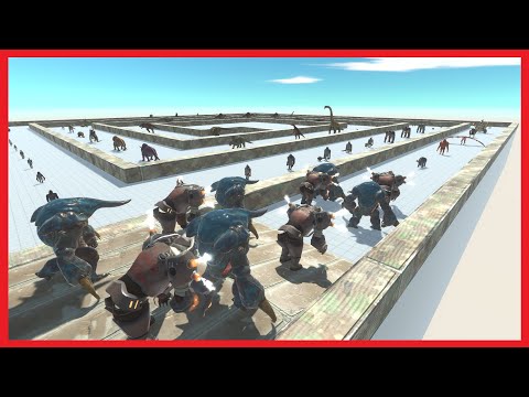 (10x) GORO+RANTHORN DEATHRUN CHALLENGE - ANIMAL REVOLT BATTLE SIMULATOR