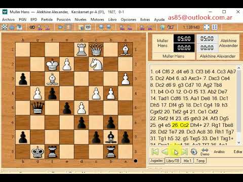 Alekhine  Aleksandrovich and muller h  0 1     935