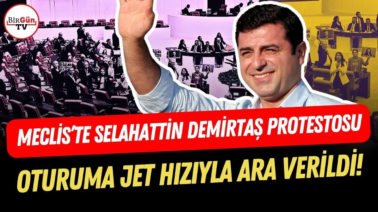 TBMM'de DEM Parti'den S. Demirtaş protestosu!