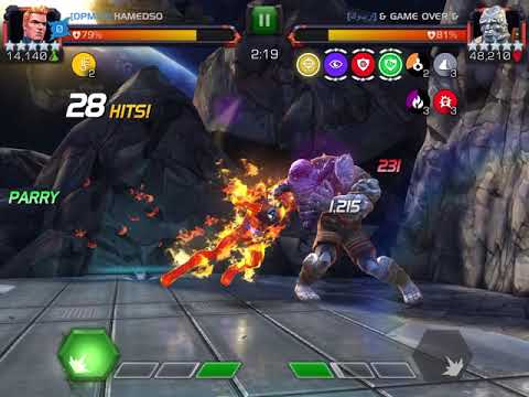 Human Torch Beating Korg Boss in War