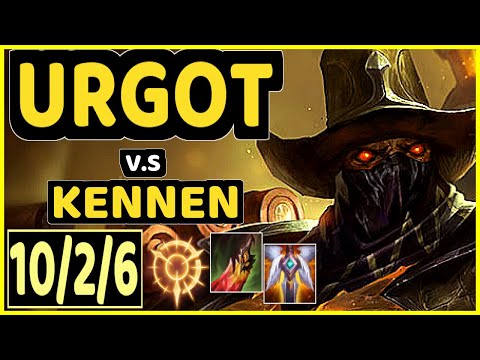 SCARFACE (URGOT) vs KENNEN - 10/2/6 KDA TOP CHALLENGER GAMEPLAY - EUW