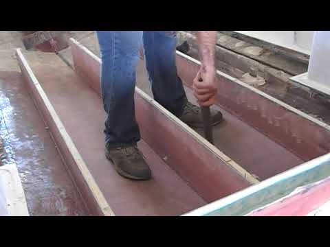 Getting the old wood out in stringers for pouring Permanent Seacast™