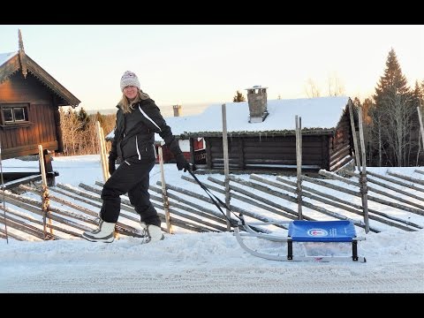 A DAY SLEDDING ON A ROAD IN NORWAY "GO PRO"   FROGNERSTERN SLEIGHING