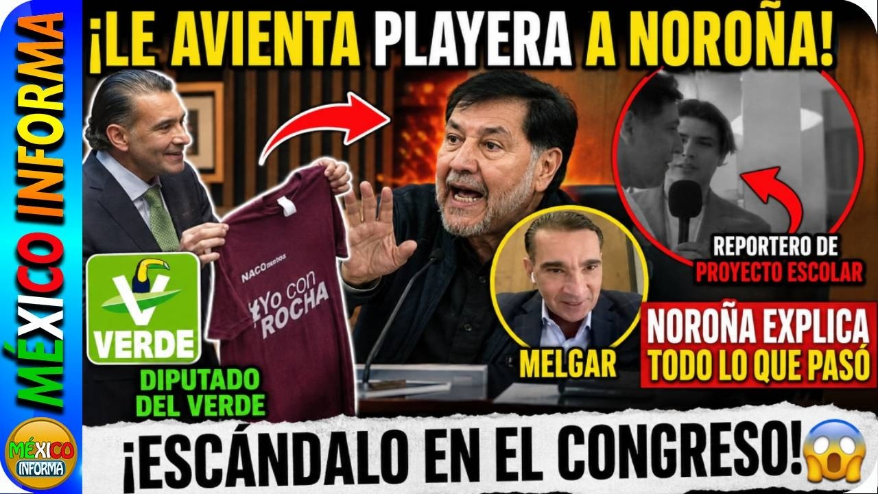 SENADOR DEL VERDE LE LANZA PLAYERA A NOROÑA. MIRA LO QUE PASÓ. LA PRESIDENTA HACE CONVOCATORIA.