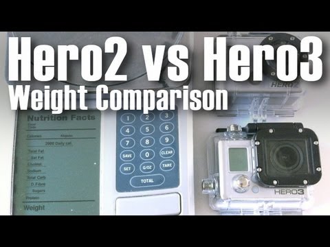 GoPro Hero2 vs Hero3 Black Weight Difference