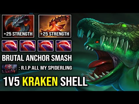 BRUTAL ANCHOR SMASH Desolator Tidehunter Carry +50 Strength with 1v5 Raid Boss Kraken Shell DotA 2