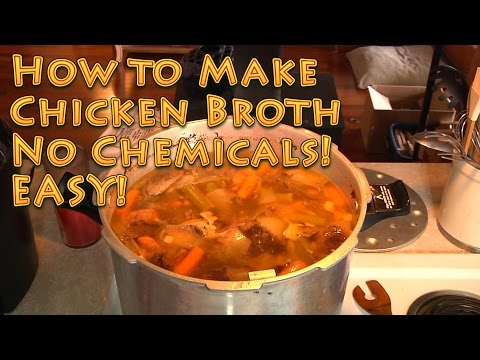 How to make Chicken Broth EASY - no MSG - home made...