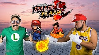 GOKU vs SUPER MARIO vs GENO SUPER SMASH BROS ULTIMATE MOD!