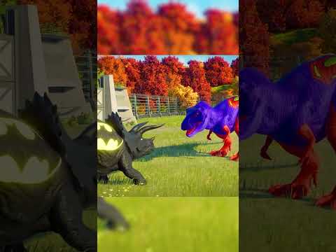 Superman T-REX vs Batman TRICERATOPS Jurassic World