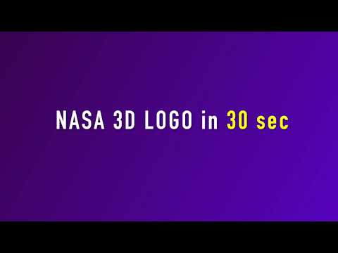 making NASA 3D LOGO in 30 seconds (blender)