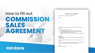 How to Fill Out Commission Sales Agreement Online | PDFRun