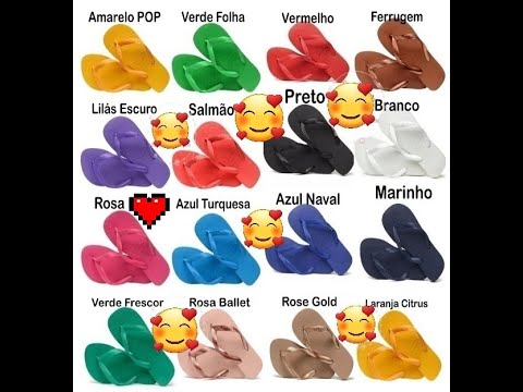 CORES HAVAIANAS TOP-NOVA COLEÇÃO-ESTÃO LINDAS-VEJA O VIDEO