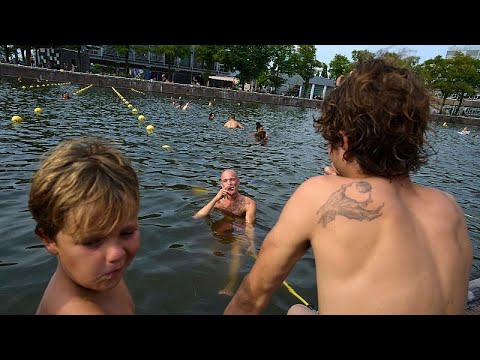 Video Thumbnail: Heatwave fuels rise in wild swimming across Amsterdam