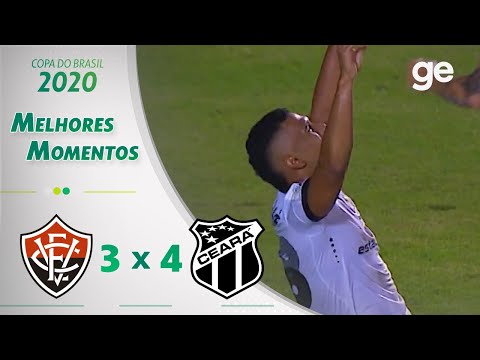 VITÓRIA 3 X 4 CEARÁ | MELHORES MOMENTOS | 3ª FASE COPA DO BRASIL 2020 | ge.globo