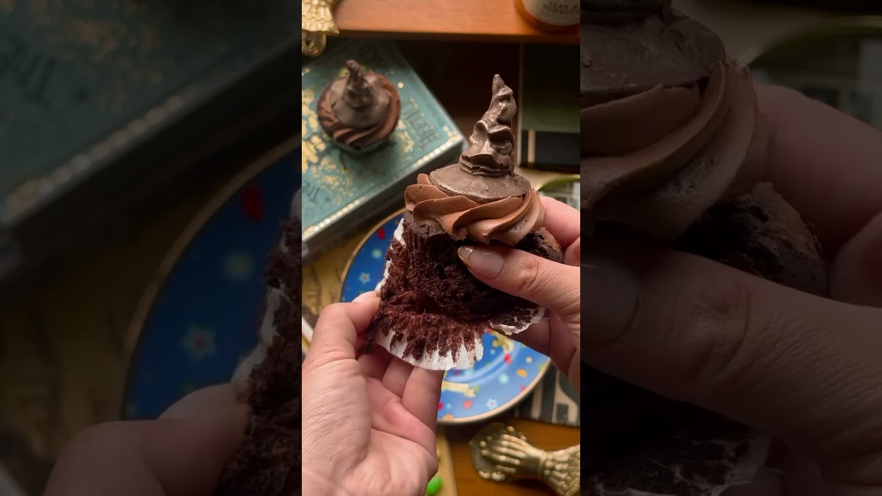 How Cute are these Sorting Hat Harry Potter Cupcakes? #harrypotter #wizardingworld