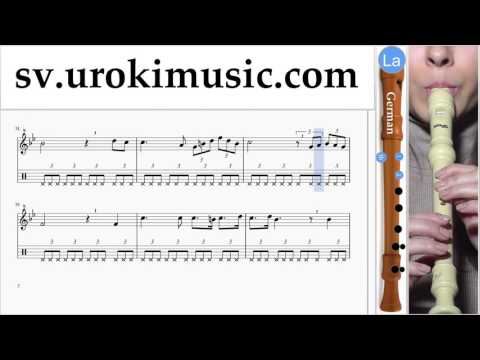 Lär Dig Spela Blockflöjt (Tysk) Schubert - Ave Maria Tabs Nybörjare Del 2 um-b492